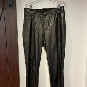 Spanx Leather Like Skinny Ankle Pants